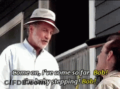 Man In Hat Come On Bob Baby Stepping GIF