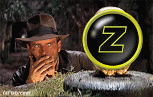Man In Hat Covering Mouth Beside Circle With Z GIF