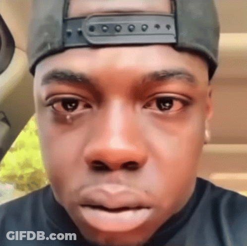 Man In Hat Crying With Tear GIF
