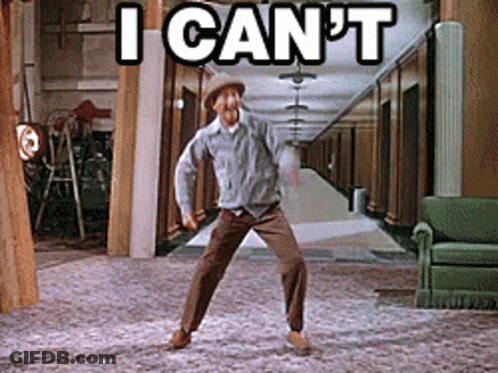 Man In Hat Dancing I Can't GIF