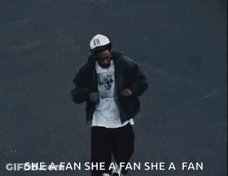 Man In Hat Dancing Saying She A Fan GIF