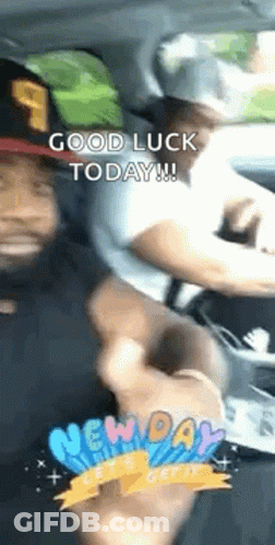 Man In Hat Driving Car Giving Thumbs Up GIF