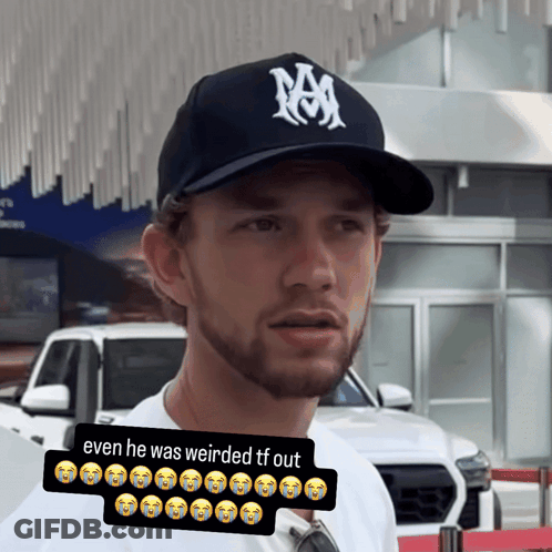 Man In Hat Even He Was Weirded TF Out GIF