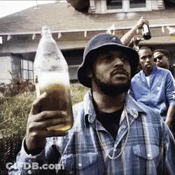 Man In Hat Holding Beer GIF