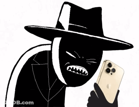 Man In Hat Holding Cell Phone GIF
