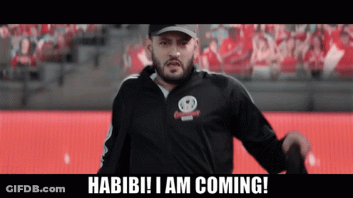 Man In Hat, Jacket Habibi I Am Coming GIF