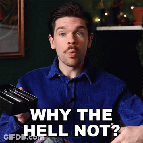 Man In Hat Looking Out Window With Blinds GIF