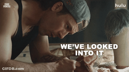 Man In Hat Looking With We've Looked Into It GIF
