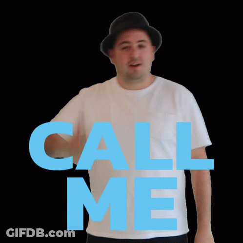 Man In Hat Making Call Me Sign GIF
