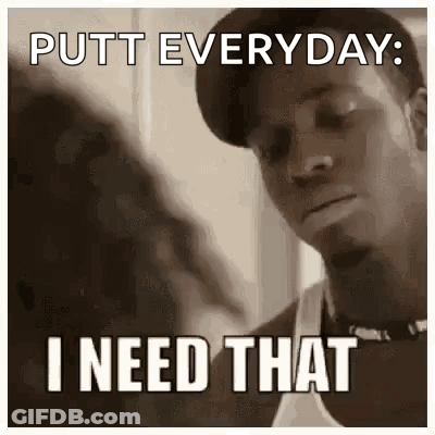 Man In Hat Making Funny Face Saying Putt Everyday I Need That GIF