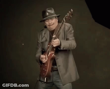 Man In Hat Playing Guitar GIF