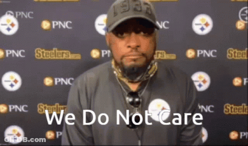 Man In Hat Saying 1953 Says We Do Not Care GIF