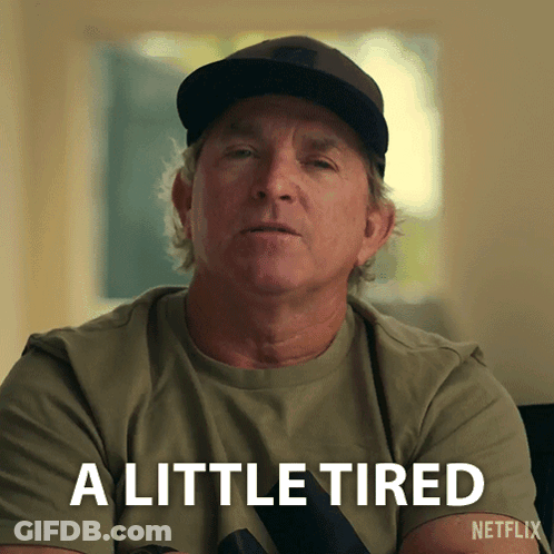 Man In Hat Saying A Little Tired GIF