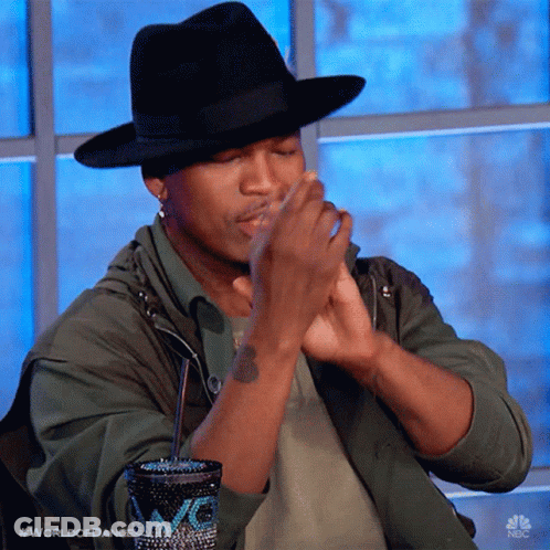 Man In Hat Saying And It's All Because Of Me LOL GIF