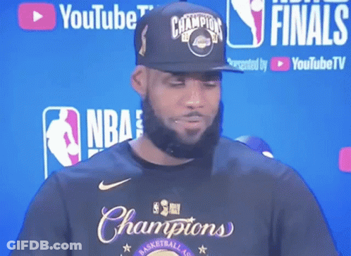 Man In Hat Saying Champions GIF
