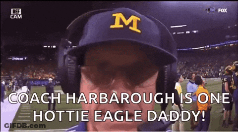 Man In Hat Saying Coach Harborough Is One Hottie Eagle Daddy GIF