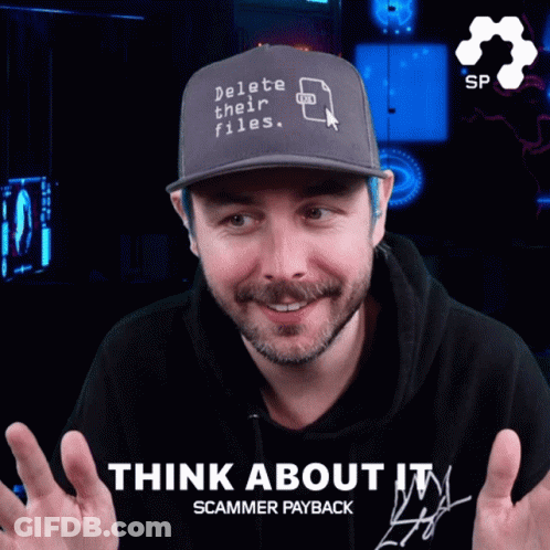 Man In Hat Saying Delete Their Files GIF