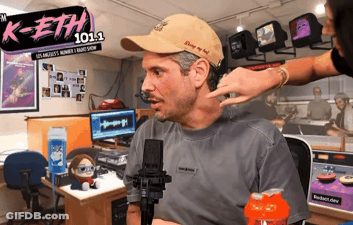 Man In Hat Saying Doing My Best At Microphone GIF