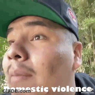 Man In Hat Saying Domestic Violence GIF