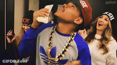 Man In Hat Saying Dope Holding Money Bag GIF