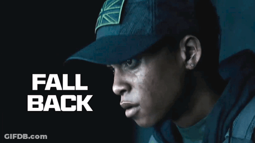 Man In Hat Saying Fall Back GIF