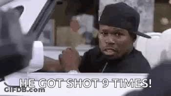 Man In Hat Saying He Got Shot 9 Times GIF