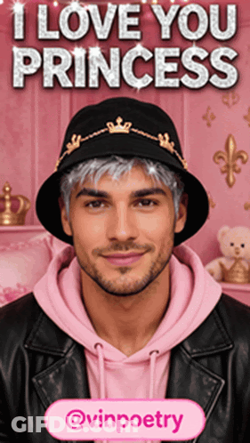 Man In Hat Saying I Love You Princess GIF