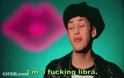 Man In Hat Saying I'm A Fucking Libra GIF