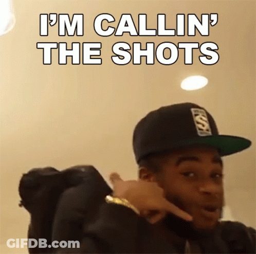 Man In Hat Saying I'm Callin The Shots GIF