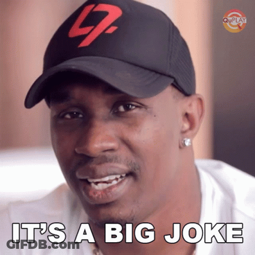 Man In Hat Saying It's A Big Joke GIF