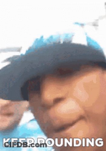 Man In Hat Saying Keep Pounding GIF