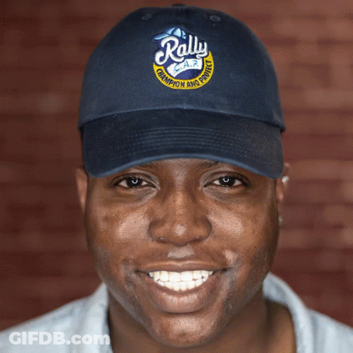 Man In Hat Saying Rally GIF