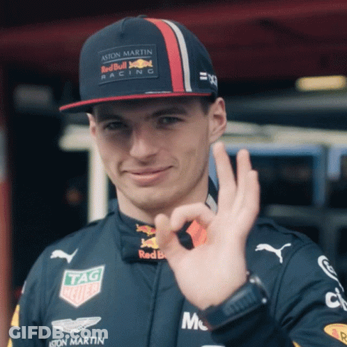 Man In Hat Saying Red Bull Racing GIF
