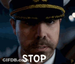 Man In Hat Saying Stop GIF