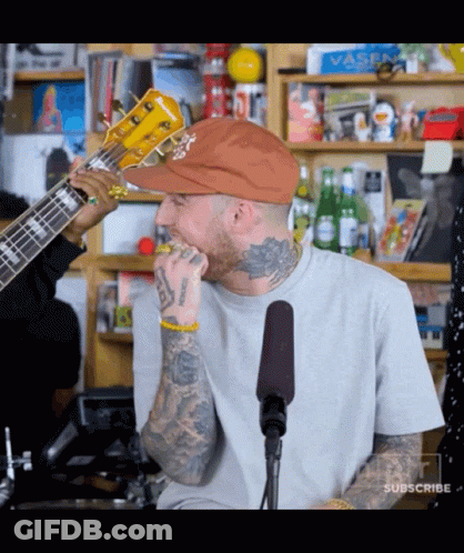 Man In Hat Saying Subscribe GIF
