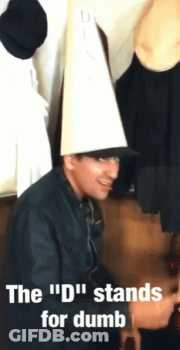 Man In Hat Saying The D Stands For Dumb GIF