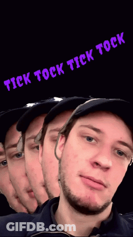 Man In Hat Saying Tick Tock Tick Tock GIF