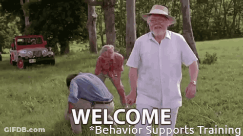 Man In Hat Saying Welcome Behavior Supports Training GIF