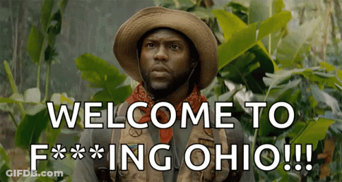Man In Hat Saying Welcome To F***ing Ohio GIF