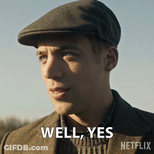 Man In Hat Saying Well Yes On Netflix Ad GIF