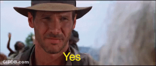 Man In Hat Saying Yes In Front Of Crowd GIF