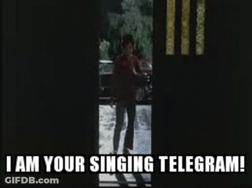 Man In Hat Says I Am Your Singing Telegram GIF