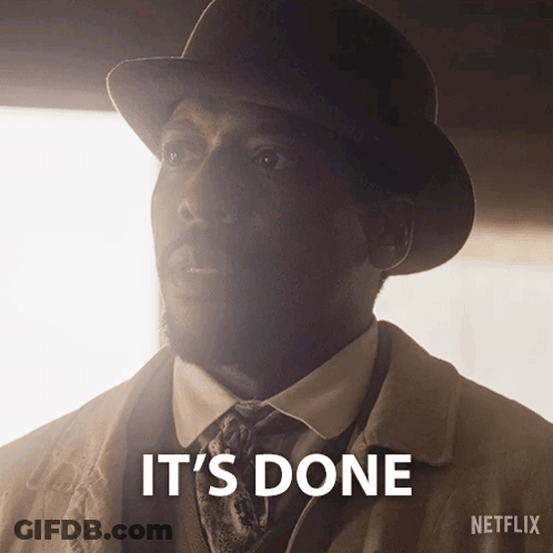 Man In Hat Says It's Done GIF