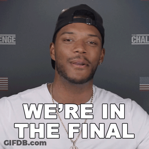 Man In Hat Says We're In The Final GIF
