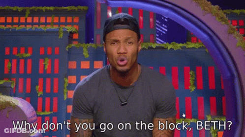 Man In Hat Says Why Don't You Go On The Block Beth GIF