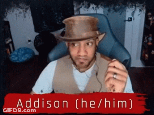 Man In Hat Sitting In Chair Addison GIF