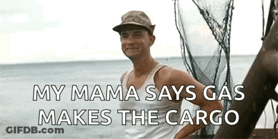 Man In Hat Standing On Boat In Ocean GIF