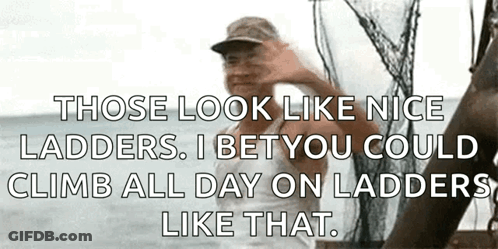 Man In Hat Standing On Boat With Quote GIF