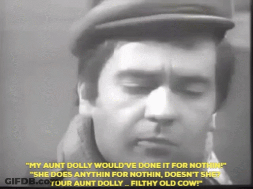 Man In Hat Talking About Aunt Dolly GIF
