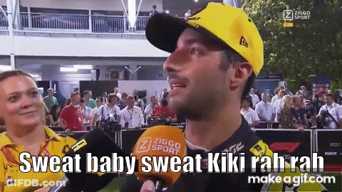 Man In Hat Talking Into Mic Saying Sweat Baby Sweat Kiki Rah Rah GIF